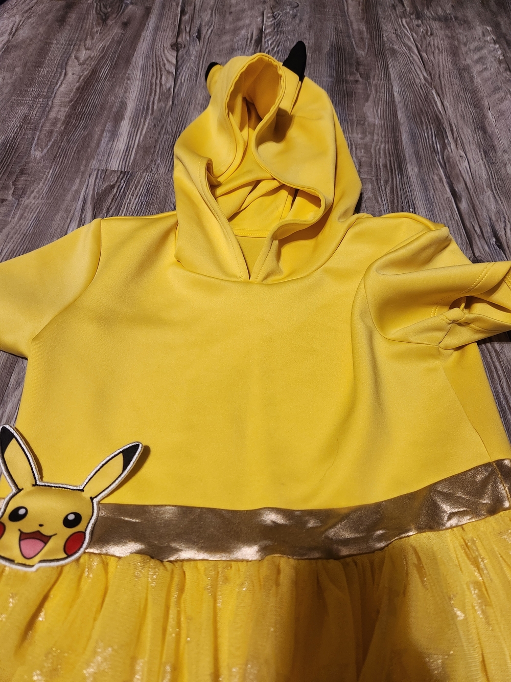 Pokemon Yellow Pikachu Hooded Tulle Dress Costume - Picture 3 of 4
